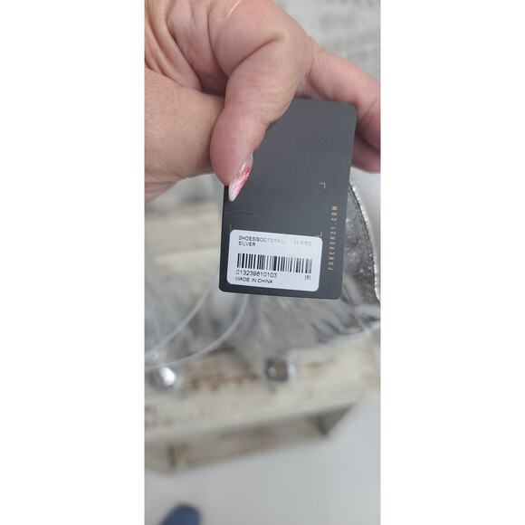 Forever 21 Metallic knee-high cowboy western stiletto boots Size 6 Festival NWT - Picture 13 of 14